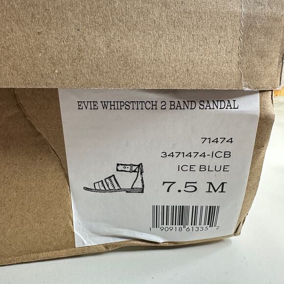 Frye & Co Port to Band Sandal Leather Sandal Ice Blue Women 7.5M NWB Ankle Strap - Picture 9 of 9